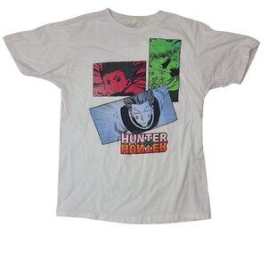 Hunter X Hunter Anime T Shirt Gon Killua Hisoka Graphic White M